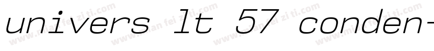 univers lt 57 conden字体转换